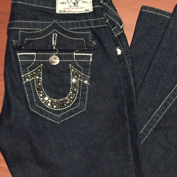 True Religion Jeans w/ Rhinestones - Picture 2 of 5